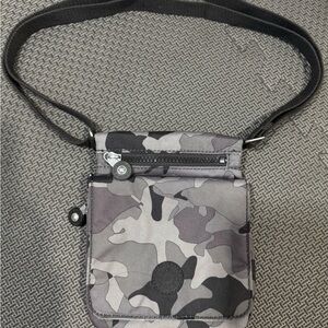 Rare Kipling Black and Gray Camouflage Crossbody Bag Brand new without tag